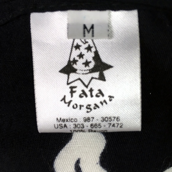 Fata Morgana Black/White Graphic Swim Sarong M - Picture 5 of 6